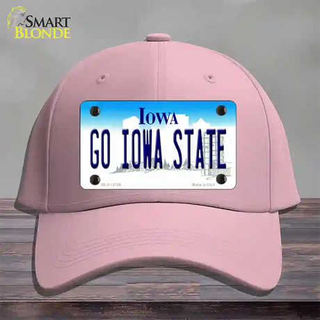 Go Iowa State Novelty License Plate Hat Tag Cotton / Pink