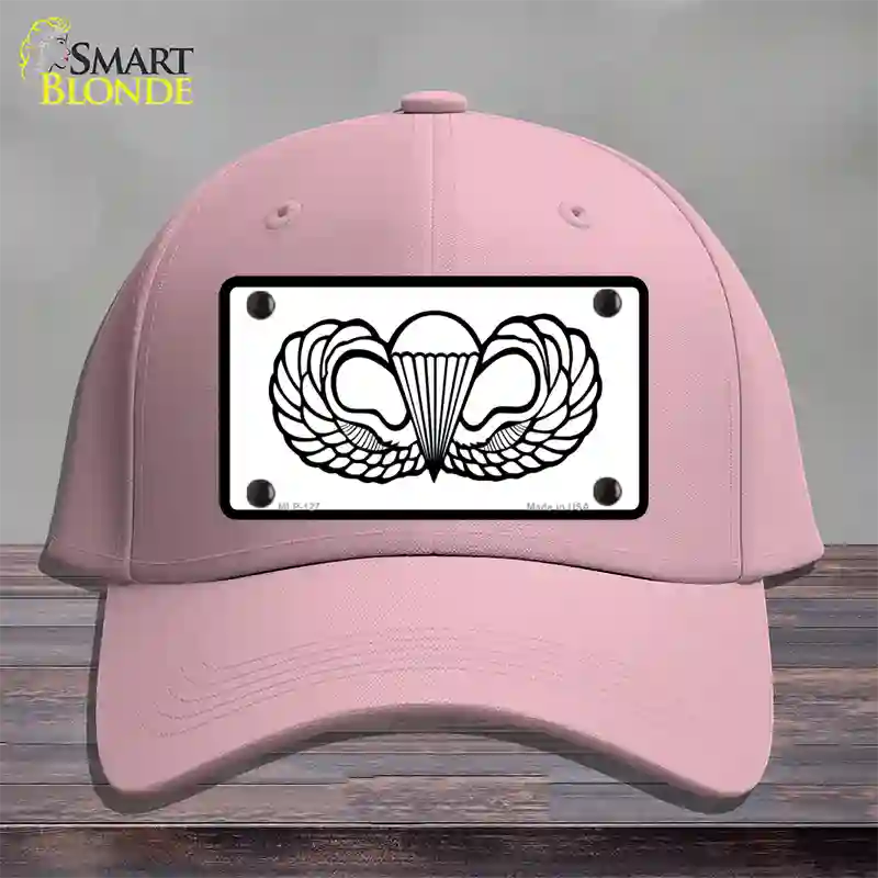 Parachute Badge Novelty License Plate Hat Cotton / Pink