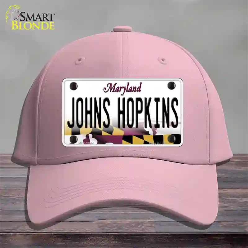 Johns Hopkins Novelty License Plate Hat Tag Cotton / Pink