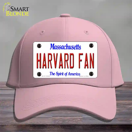 Harvard Fan Novelty License Plate Hat Cotton / Pink