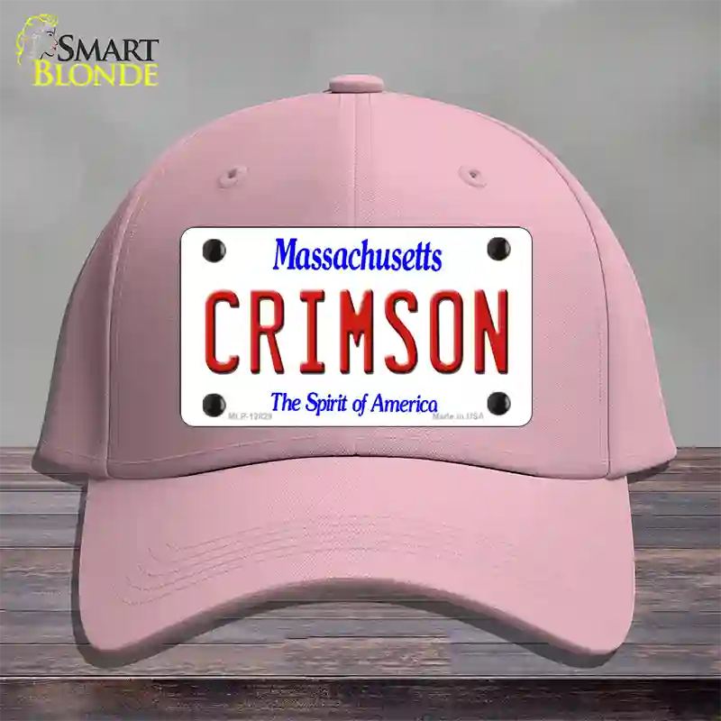 Crimson Novelty License Plate Hat Cotton / Pink