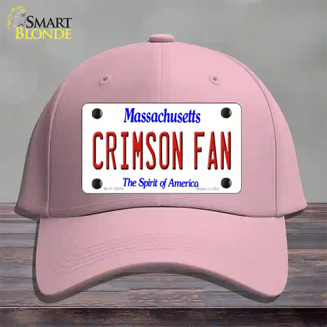 Crimson Fan Novelty License Plate Hat Cotton / Pink