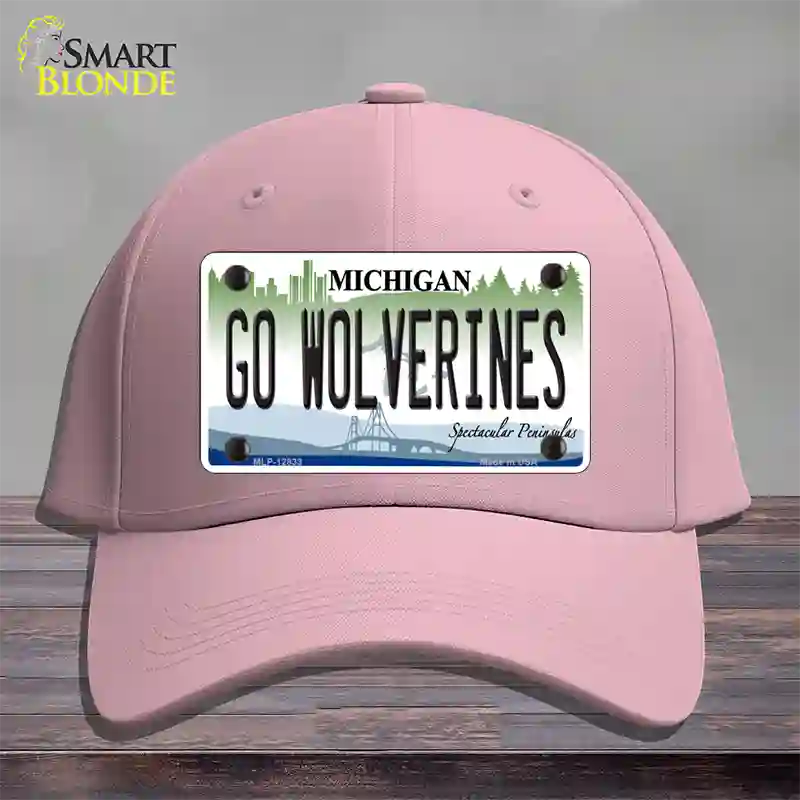 Go Wolverines Novelty License Plate Hat Cotton / Pink