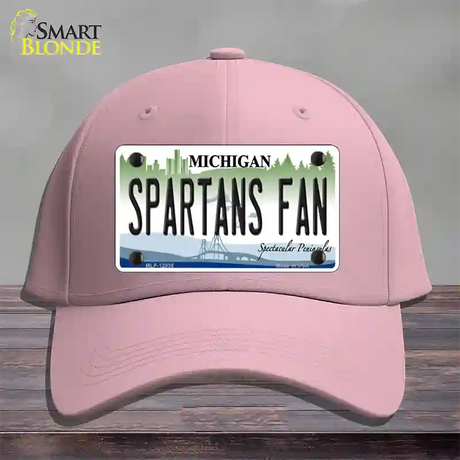 Spartans Fan Novelty License Plate Hat Cotton / Pink