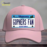 Gophers Fan Novelty License Plate Hat Cotton / Pink