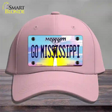 Go Mississippi Novelty License Plate Hat Cotton / Pink