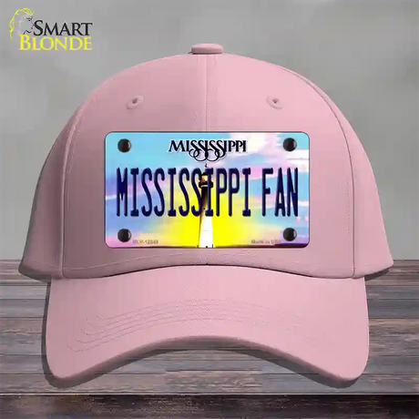 Mississippi Fan Novelty License Plate Hat Cotton / Pink