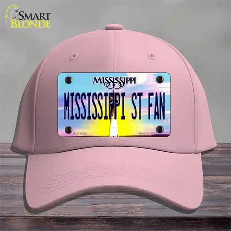 Mississippi State Fan Novelty License Plate Hat Cotton / Pink