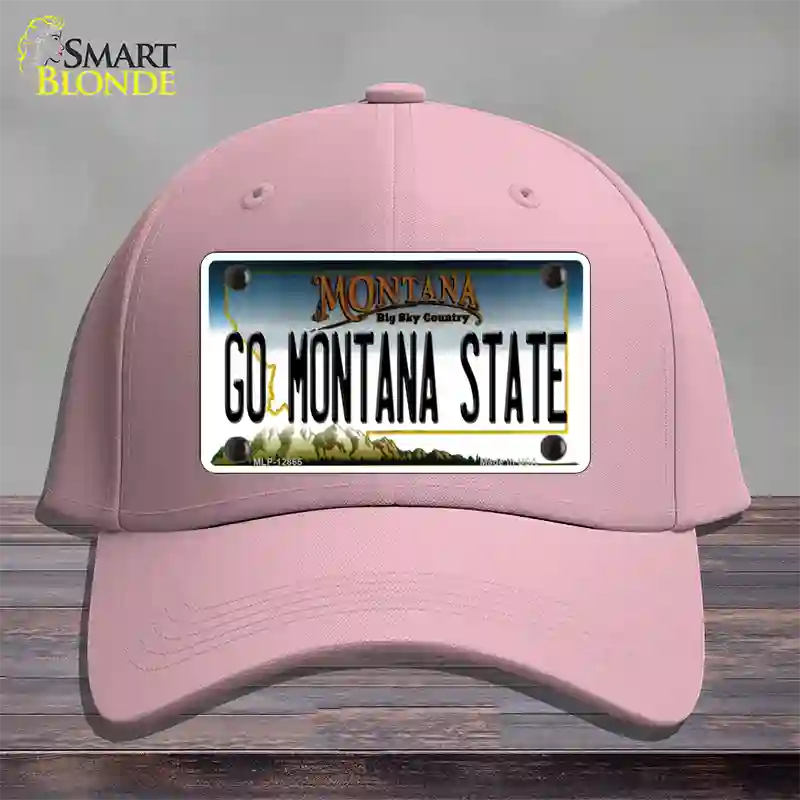 Go Montana State Novelty License Plate Hat Cotton / Pink