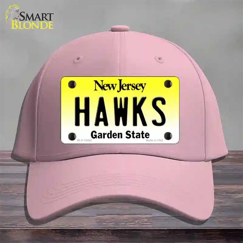 Hawks Novelty License Plate Hat Cotton / Pink