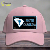 South Carolina Flag Novelty License Plate Hat Cotton / Pink