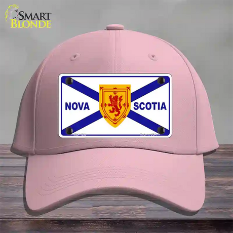 Nova Scotia Flag Novelty License Plate Hat Cotton / Pink