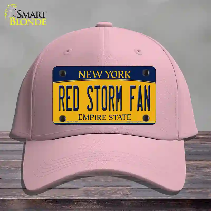 Red Storm Fan Novelty License Plate Hat Cotton / Pink