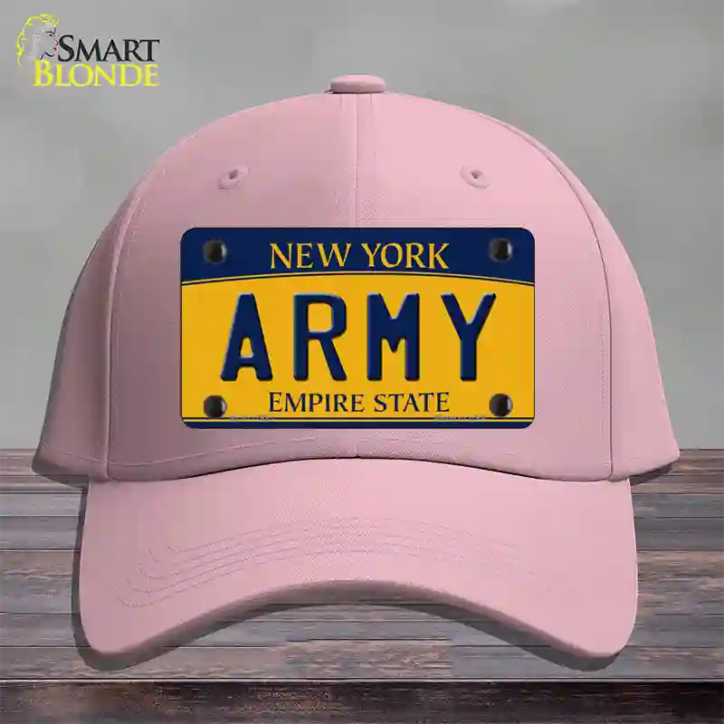 Army Novelty License Plate Hat Cotton / Pink