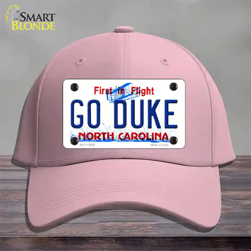 Go Duke Novelty License Plate Hat Cotton / Pink