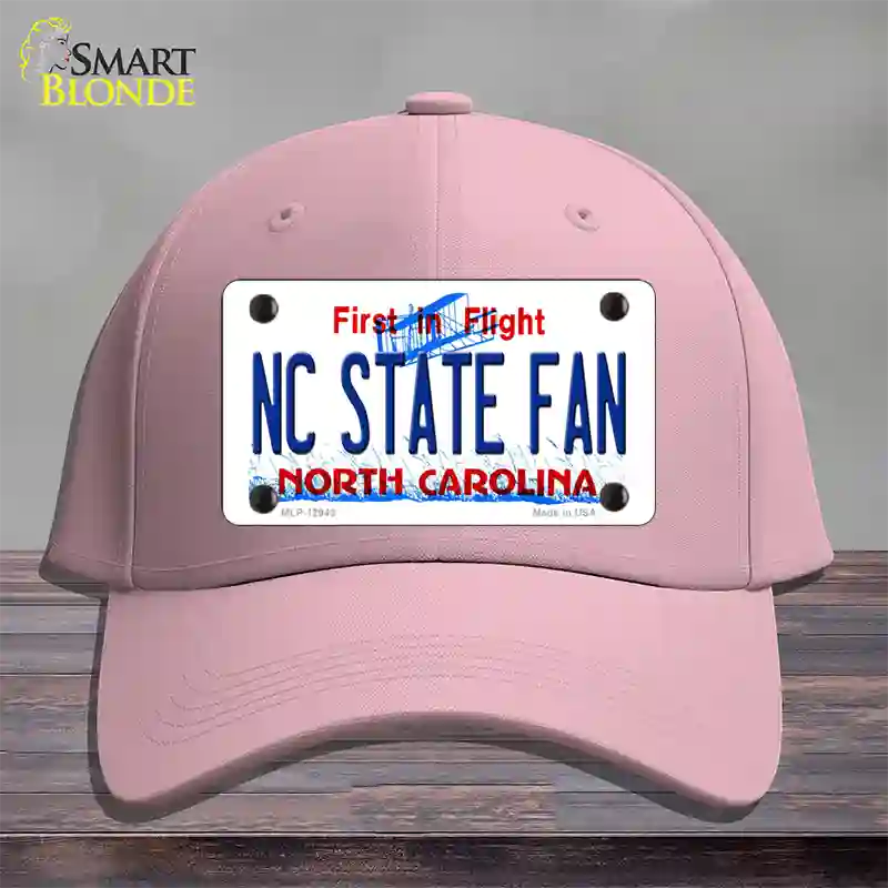 North Carolina State Fan Novelty License Plate Hat Cotton / Pink