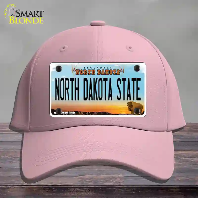 North Dakota State Novelty License Plate Hat Cotton / Pink