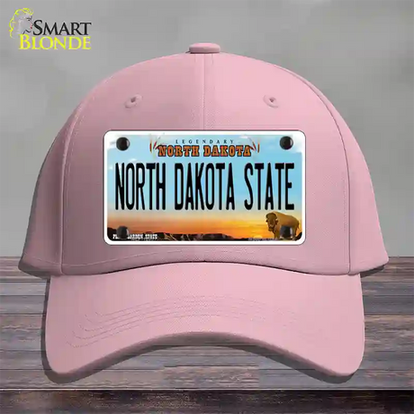 North Dakota State Novelty License Plate Hat Cotton / Pink