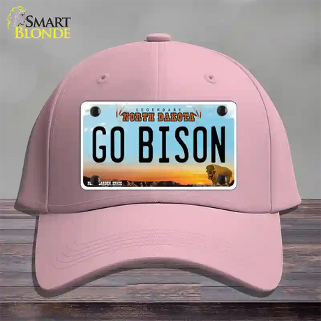 Go Bison Novelty License Plate Hat Cotton / Pink