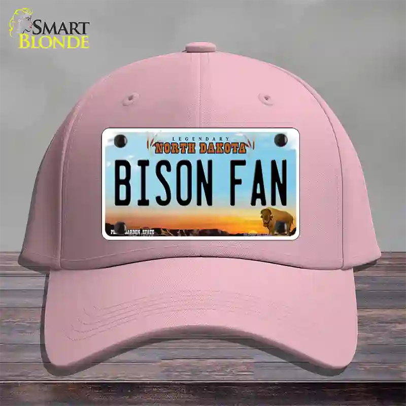 Bison Fan Novelty License Plate Hat Cotton / Pink