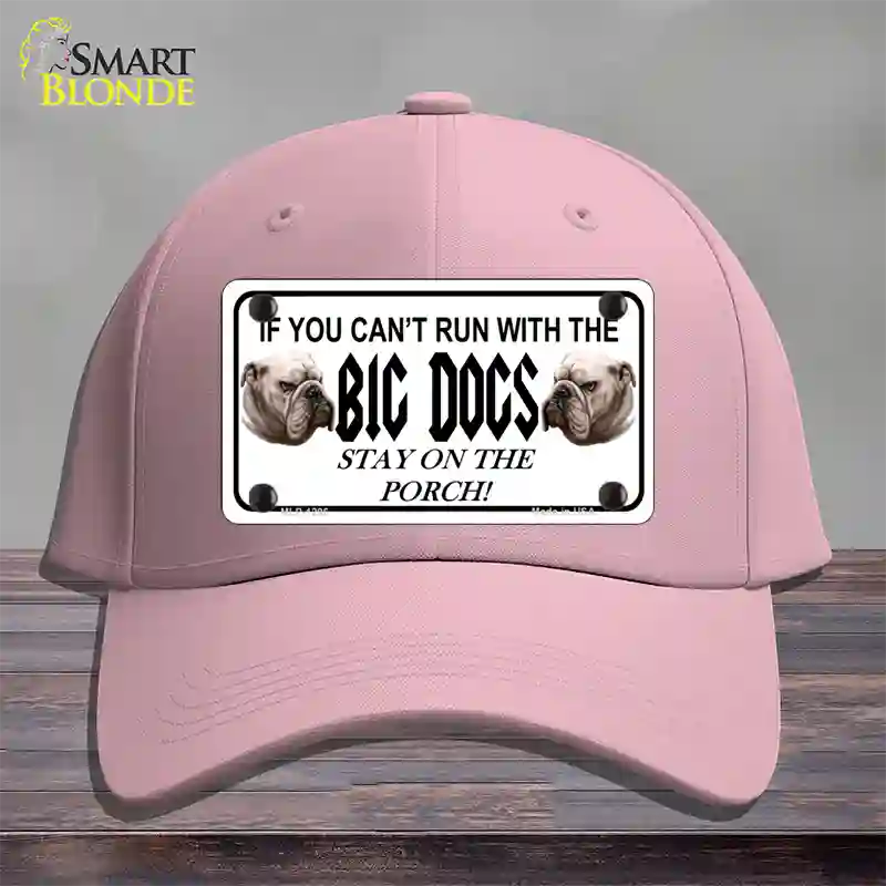 Run With The Big Dogs Novelty License Plate Hat Cotton / Pink