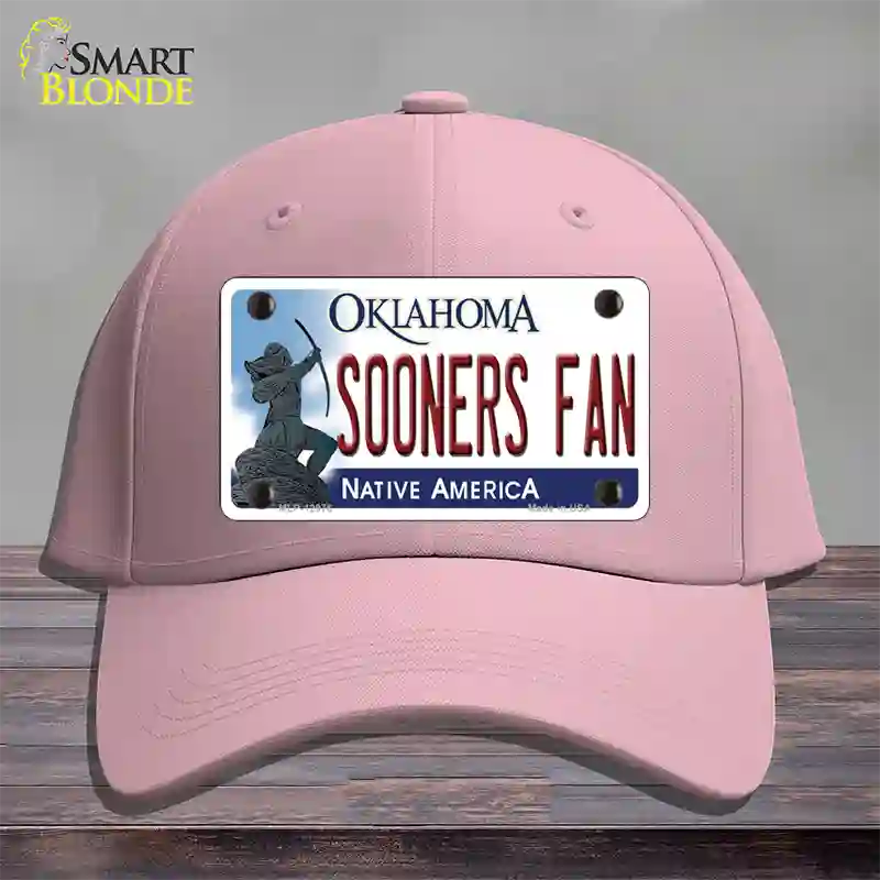 Sooners Fan Novelty License Plate Hat Cotton / Pink