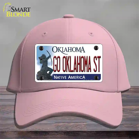 Go Oklahoma State Novelty License Plate Hat Cotton / Pink