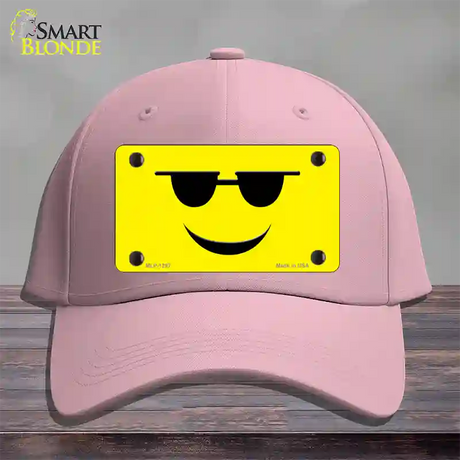 Sunglasses Cool Smiley Novelty License Plate Hat Cotton / Pink