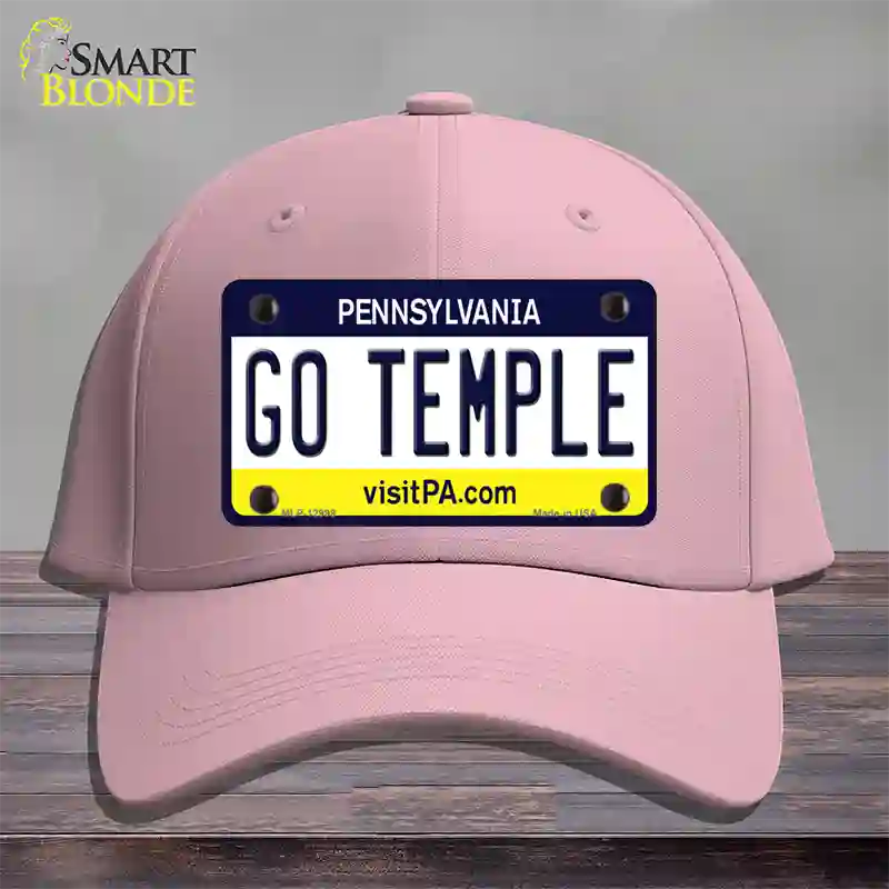 Go Temple Novelty License Plate Hat Cotton / Pink