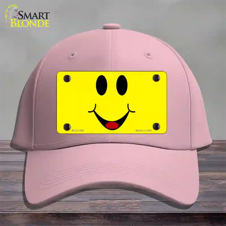 Happy Smiley Novelty License Plate Hat Cotton / Pink