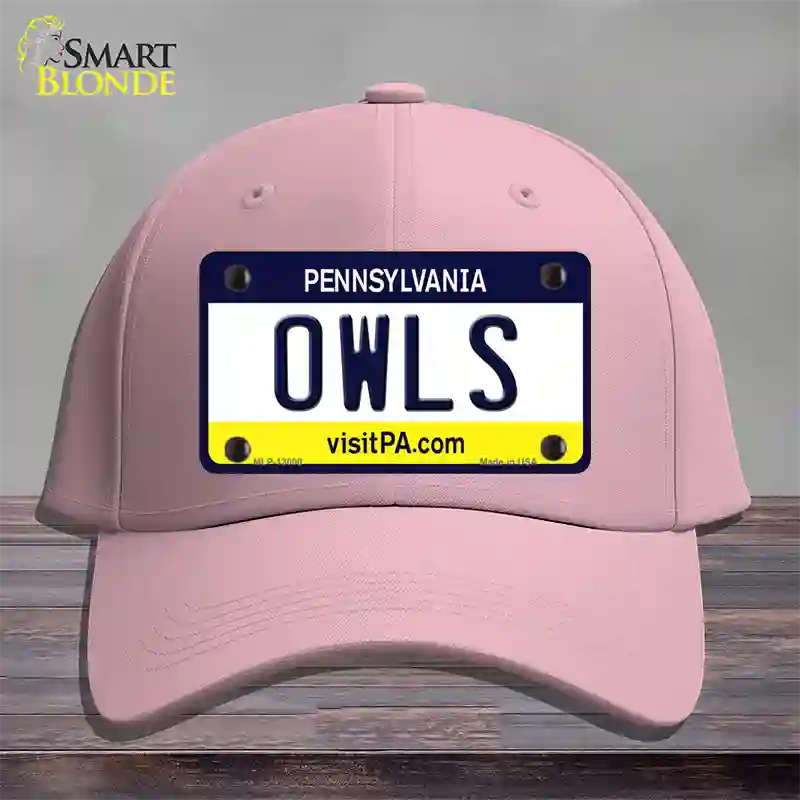 Owls Novelty License Plate Hat Cotton / Pink