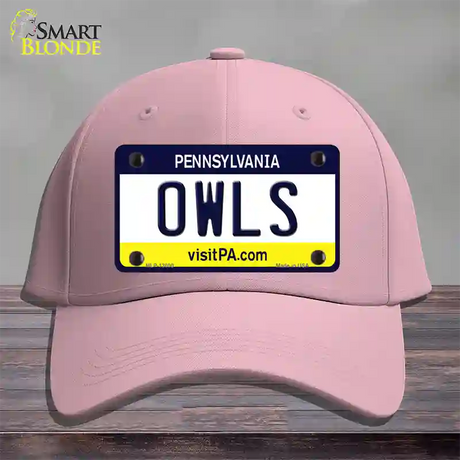 Owls Novelty License Plate Hat Cotton / Pink