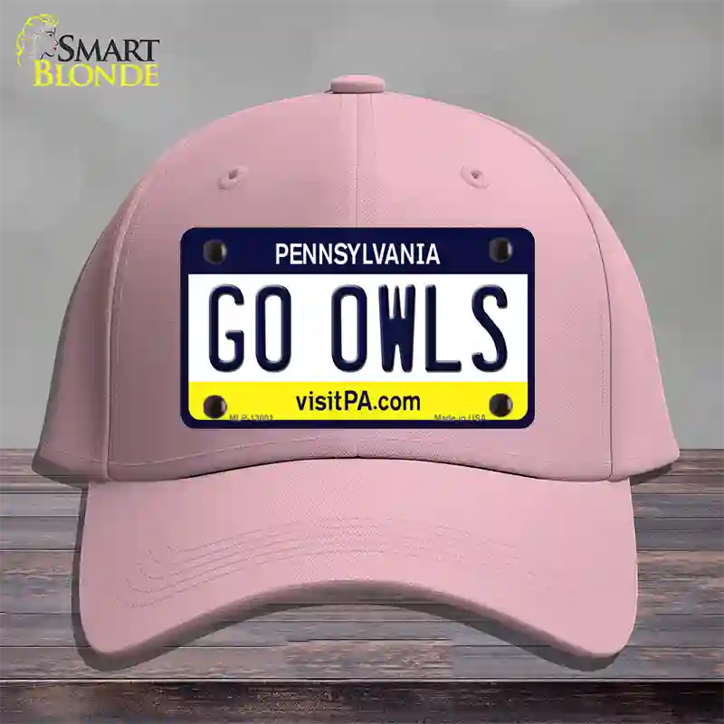 Go Owls Novelty License Plate Hat Cotton / Pink