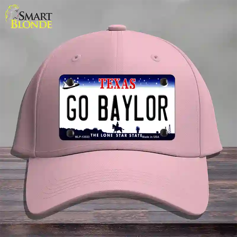 Go Baylor Novelty License Plate Hat Cotton / Pink