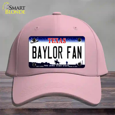 Baylor Fan Novelty License Plate Hat Cotton / Pink