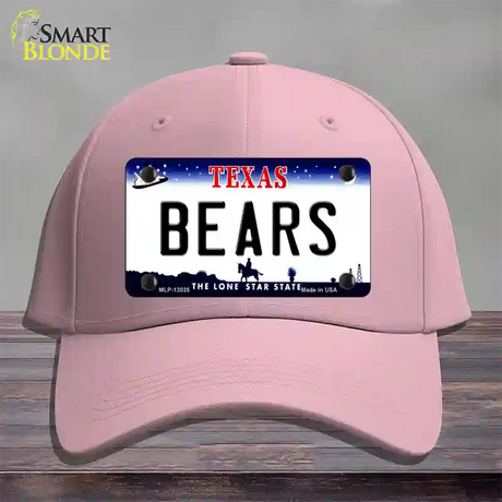 Bears Novelty License Plate Hat Cotton / Pink