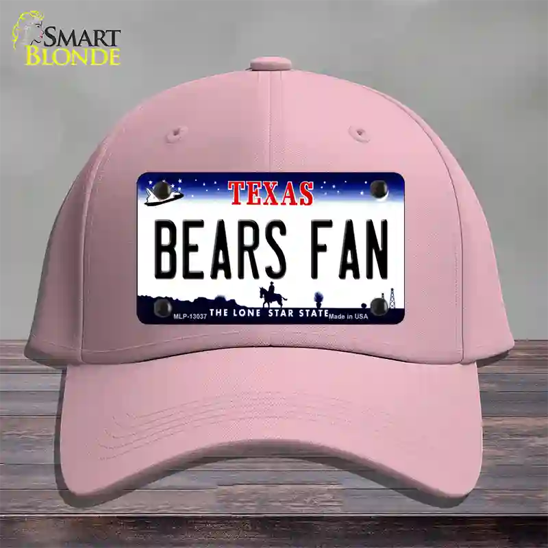 Bears Fan Novelty License Plate Hat Cotton / Pink