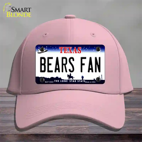 Bears Fan Novelty License Plate Hat Cotton / Pink