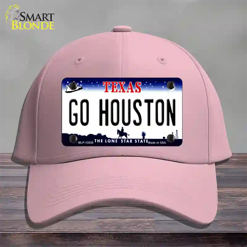 Go Houston Novelty License Plate Hat Cotton / Pink