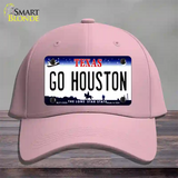 Go Houston Novelty License Plate Hat Cotton / Pink