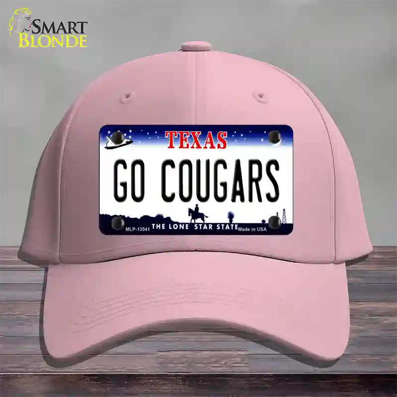 Go Cougars Novelty License Plate Hat Cotton / Pink