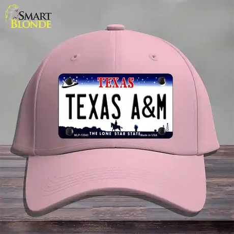 Texas A&M Novelty License Plate Hat Cotton / Pink