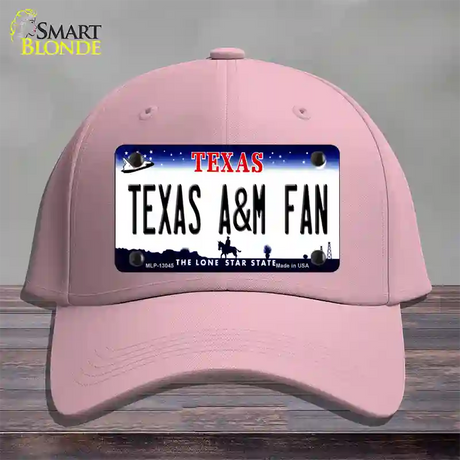 Texas A&M Fan Novelty License Plate Hat Cotton / Pink