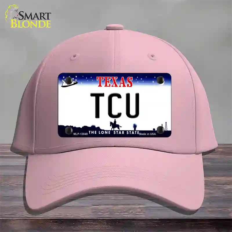 TCU Novelty License Plate Hat Cotton / Pink