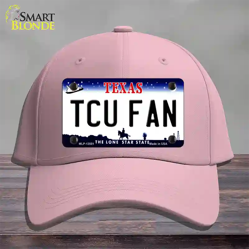 TCU Fan Novelty License Plate Hat Cotton / Pink