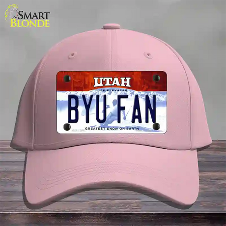 BYU Fan Novelty License Plate Hat Cotton / Pink