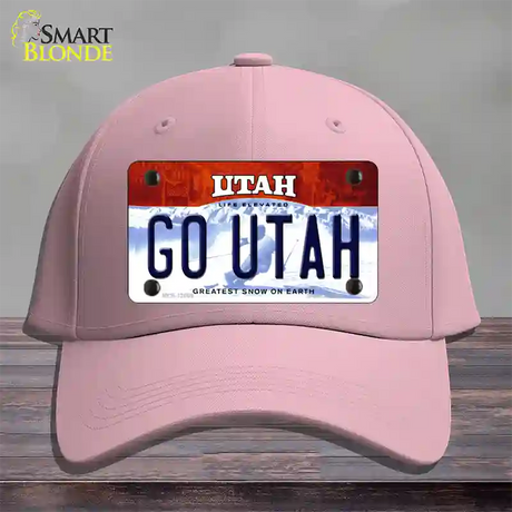 Go Utah Novelty License Plate Hat Cotton / Pink