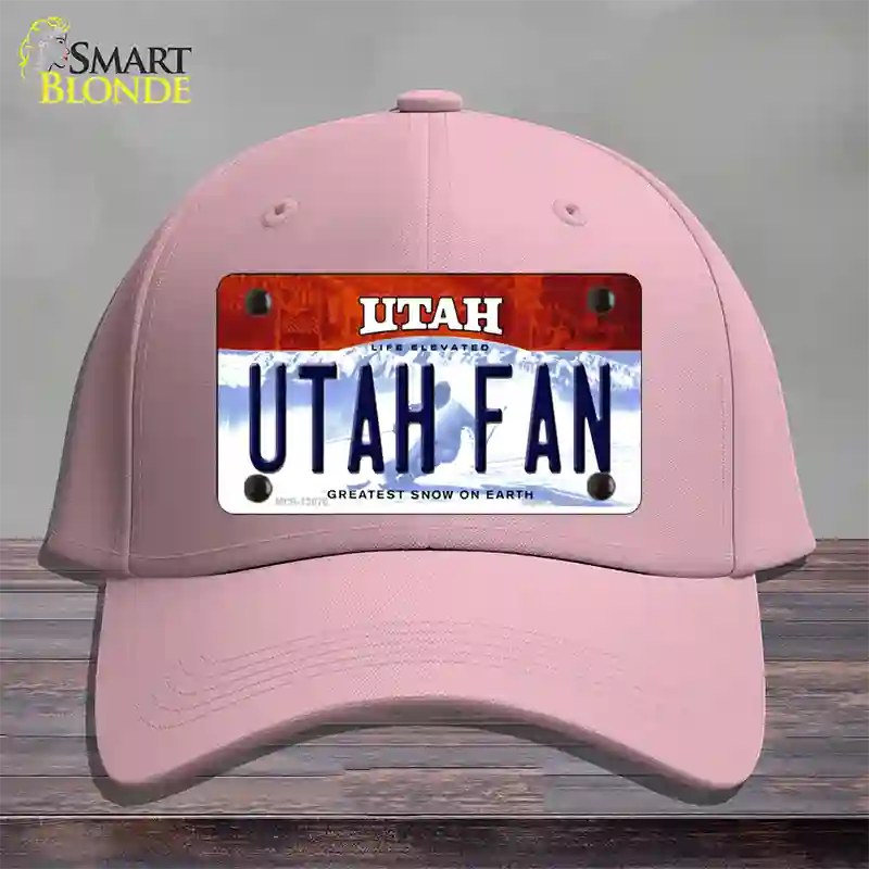 Utah Fan Novelty License Plate Hat Cotton / Pink