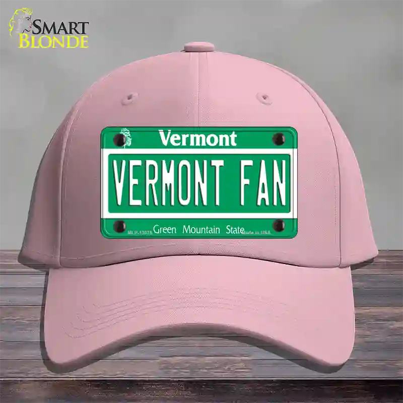 Vermont Fan Novelty License Plate Hat Cotton / Pink