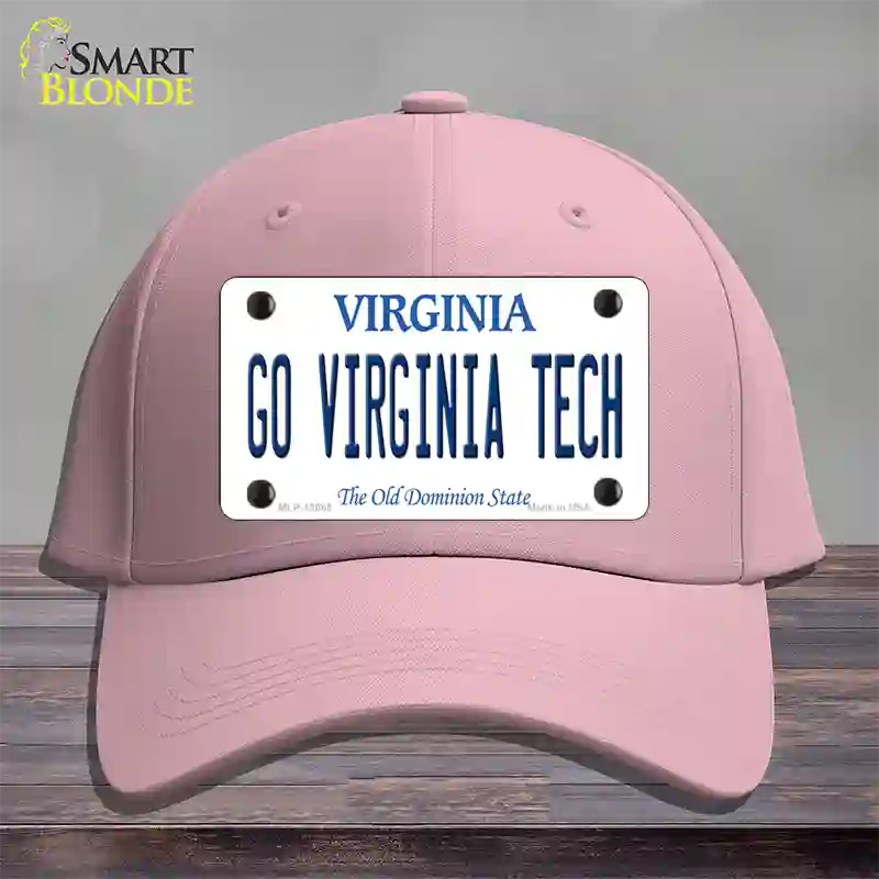 Go Virginia Tech Novelty License Plate Hat Cotton / Pink